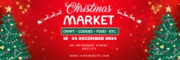 Red 3d Christmas Market Tajuk Twitter template