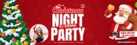 Red 3d Christmas Night Party Tajuk Twitter template