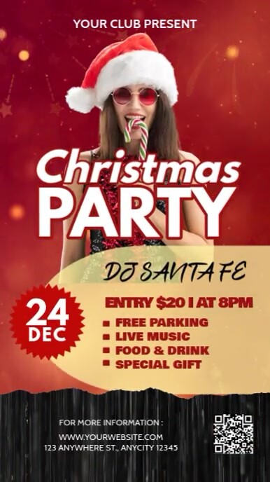 Copy of Red 3d Christmas Party Reel Instagram | PosterMyWall