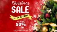 Red 3d Christmas Sale Pos Twitter Twitter-Beitrag template