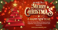 Red 3d Christmas Wish Facebook Shared Image template