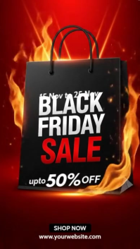 Red 3d Fall Bbq Party Template Instagram Story