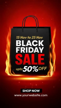 Red 3d Fall Bbq Party Template Instagram Story