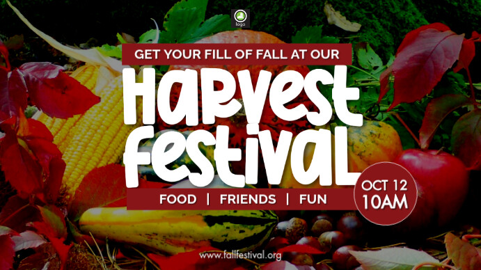 Red 3d Harvest Digital Display (16:9) template