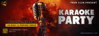 Red 3d Karaoke Party Foto Sampul Facebook template
