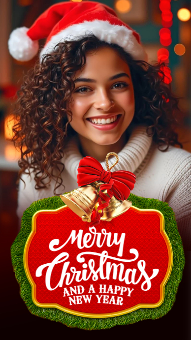 Red 3D Maximalist Merry Christmas Poster Design for Social Media ...