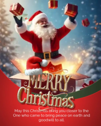 Rood Christmas Celebration Instagram Portrait Template