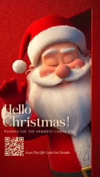 Red 3d Merry Christmas Instagram Story template