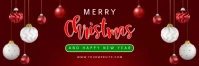 Red 3d Merry Christmas Tajuk Twitter template