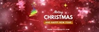 Red 3d Merry Christmas Tajuk Twitter template
