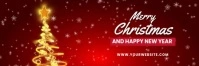 Red 3d Merry Christmas Tajuk Twitter template