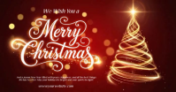 Red 3d Merry Christmas Wishes Facebook Shared Image template