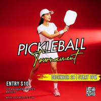 Red 3d Pickleball Tournament Pos Instagram Iphosti le-Instagram template
