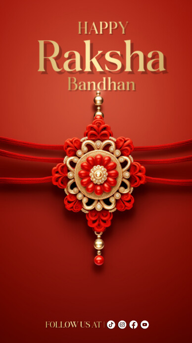 Copy of Red 3d Raksha Bandhan Instagram Story | PosterMyWall