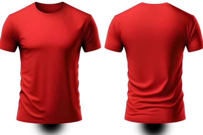 Red 3d T-shirt Banner 4' × 6' template