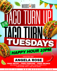 Red 3d Taco Tuesday Fiesta Party Tacos Fest Jam Happy Hour Event Restaurant Promotion Online Flyer T Instagram Portrait template
