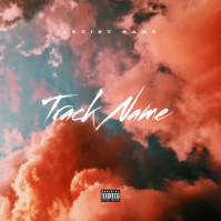Red Abstract Album Cover Album Cover Albumhoes template