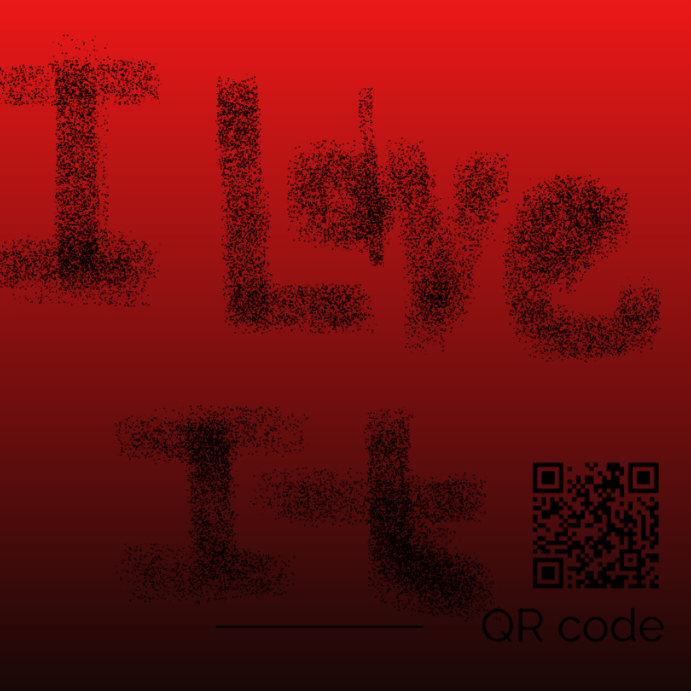 Red Abstract Freedrawing Style I Love It Instagram Post template