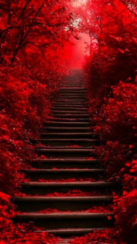 Red Mystical Pathway Digitalt display Template
