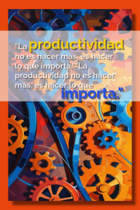 Red Abstract Productivity Poster template