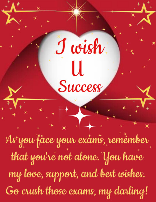 Copy of Red Abstract Success Wishes Greeting Card | PosterMyWall