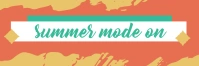 Red Abstract Summer Mode On Banner 2' × 6' template