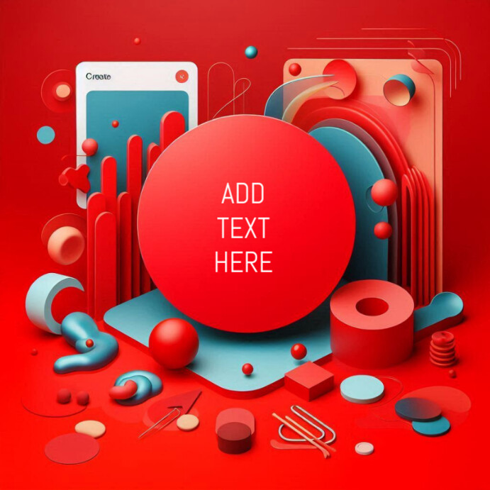 Red Abstract Text Background Instagram Post template