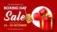 Red After Christmas Boxing Day Sale Digital B Digitalanzeige (16:9) template