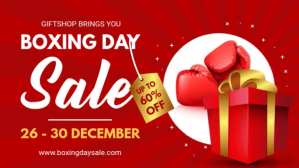 Red After Christmas Boxing Day Sale Digital B template