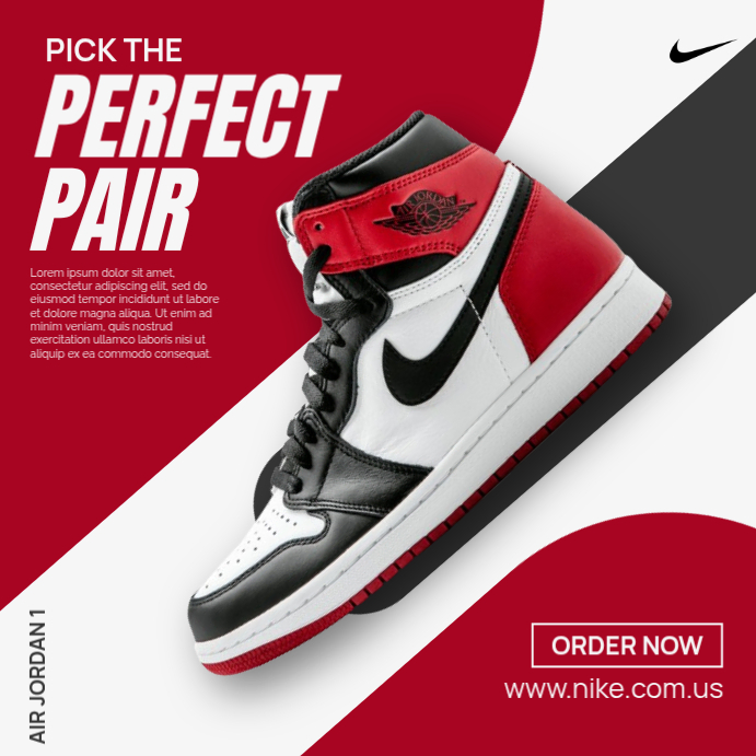 Red Air Jordan Promotion Instagram Post Template | PosterMyWall