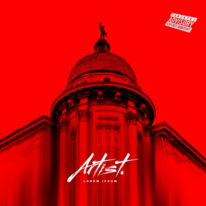 Red Album Cover Art Template Postermywall Red Album Cover Art Template Postermywall