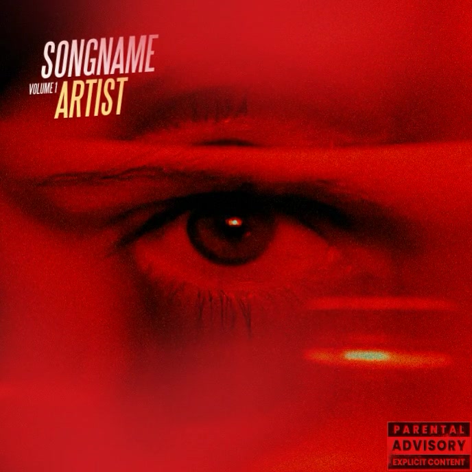 Red Album cover design Template | PosterMyWall