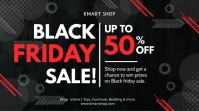 Red and black Black Friday sale Twitter post template