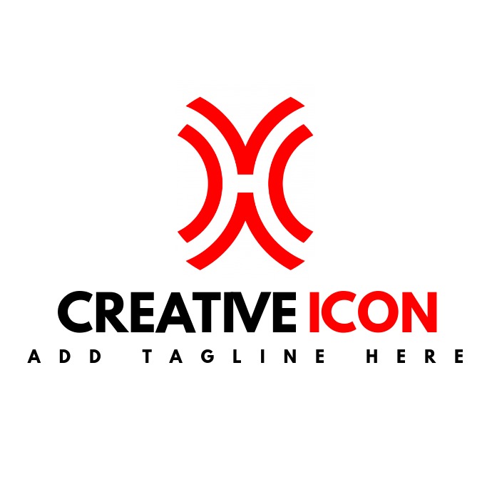 Red and black creative icon logo Template PosterMyWall