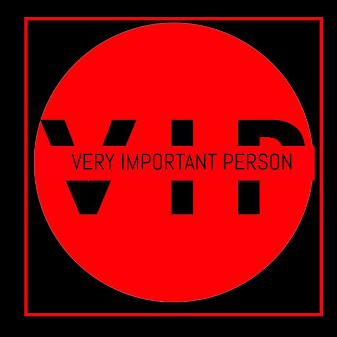 RED AND BLACK VIP WORD LOGOS Template | PosterMyWall