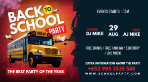 Red and Blue Digital Display Back To School P Affichage numérique (16:9) template
