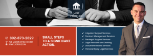 Red and Blue Lawyer Firm Banner Foto Sampul Facebook template