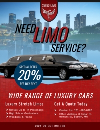 Limo Rent Flyer White limo service flyer Template | PosterMyWall