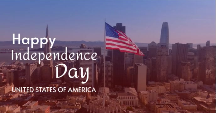 Red and blue Modern & Minimal Usa Independence Day Sampul Acara Facebook template