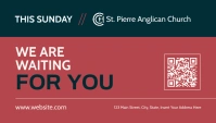 Red and dark green connection card business c Visitenkarte template