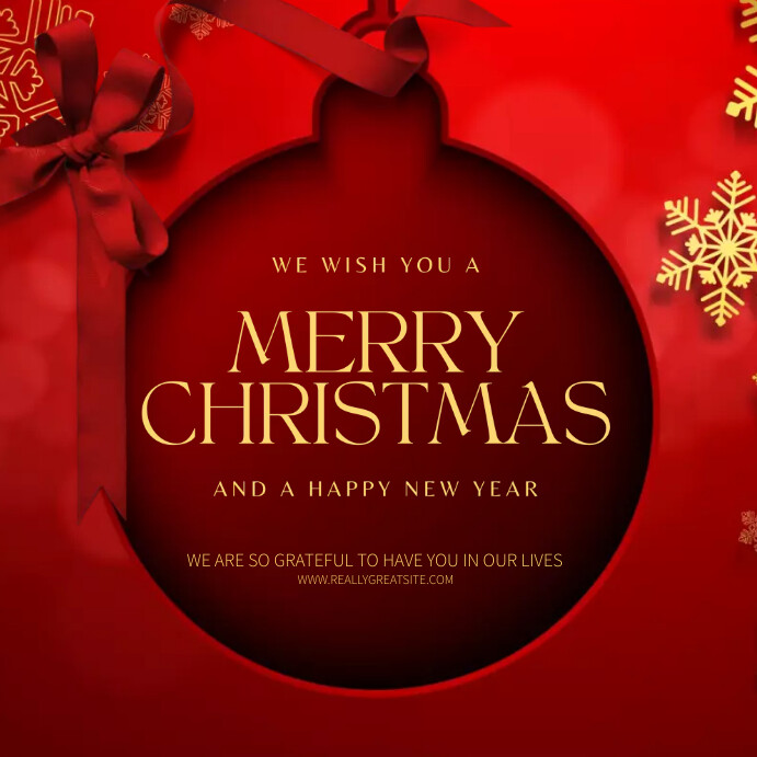 Copy of Red and Gold Elegant Christmas Instagram Post | PosterMyWall