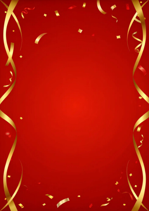 Red and Gold Frame Template A4