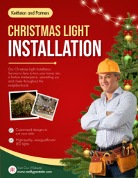 Christmas Light Installation Flyer Template | PosterMyWall