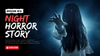 Red and Orange Modern Horror YouTube Thumbnail template