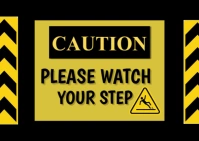 Rug safety tricks and tips- caution and safety flyer design ไปรษณียบัตร template