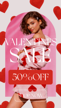 白色 Valentine's Day Sale Instagram Story Template