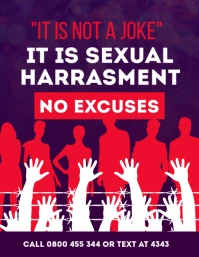 Red and Purple Sexual Harassment Flyer Pamflet (VSA Brief) template