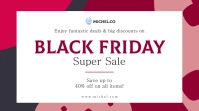 Red and white Black Friday sale Twitter post template
