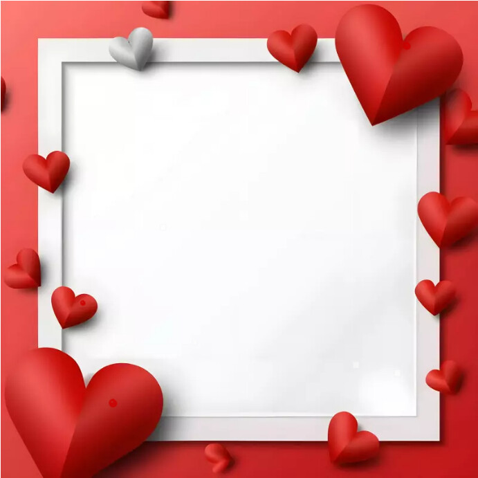 Copy of Red and white frame template | PosterMyWall