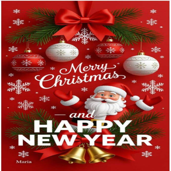 Red and white Merry Christmas Template | PosterMyWall